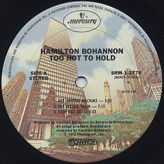 Bohannon / Too Hot To Hold label