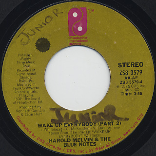 Harold Melvin & The Blue Notes / Wake Up Everybody (7
