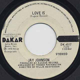 Jay Johnson / Love Is front