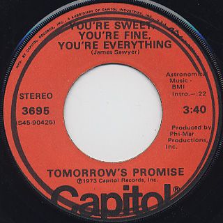 Tomorrow's Promise / You're Sweet, You're Fine, You're Everything back