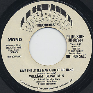 William Devaughn / Give The Little Man A Great Big Hand back