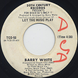 Barry White / Let The Music Play back