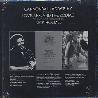 Cannonball Adderley / Love, Sex, And The Zodiac back
