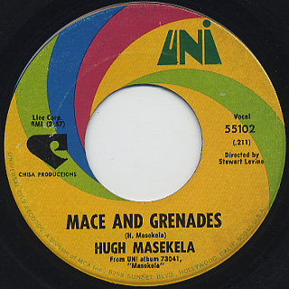 Hugh Masekela / Mace And Grenades c/w Riot