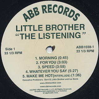 Little Brother / The Listening label