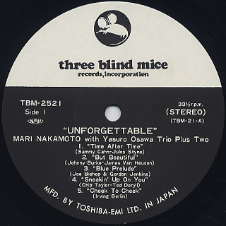 Mari Nakamoto / Unforgettable! label