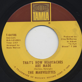 Marvelettes / That's How Heartaches Are Made c/w Rainy Mourning front