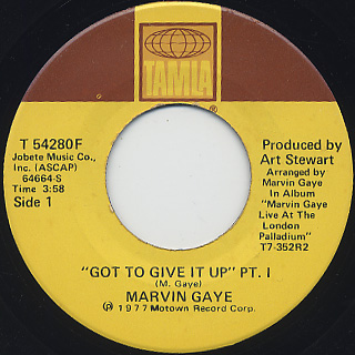 Marvin Gaye / Got To Give It Up c/w Part II