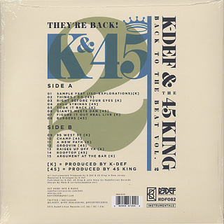 K-Def & 45 King / Back To The Beat Vol. 2 back