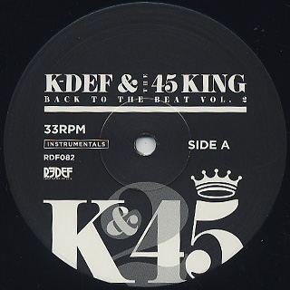 K-Def & 45 King / Back To The Beat Vol. 2 label