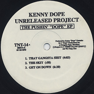 Kenny Dope / Unreleased Project The Pushin' 