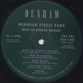 Menahan Street Band / Make The Road By Walking (LP) label