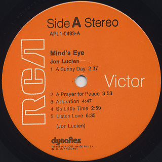 Jon Lucien / Mind's Eye label