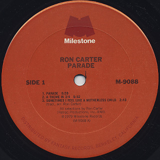 Ron Carter / Parade label