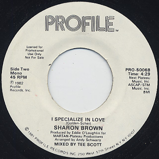 Sharon Brown / I Specialize In Love back