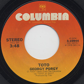 Toto / Georgy Porgy front
