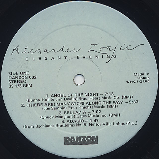 Alexander Zonjic / Elegant Evening label