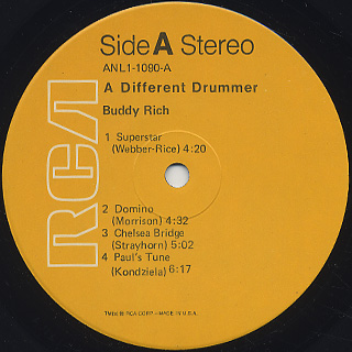 Buddy Rich ‎/ A Different Drummer label