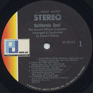 Gerald Wilson Orchestra / California Soul label