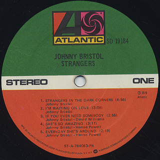 Johnny Bristol / Strangers label