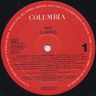 Nas / Illmatic label