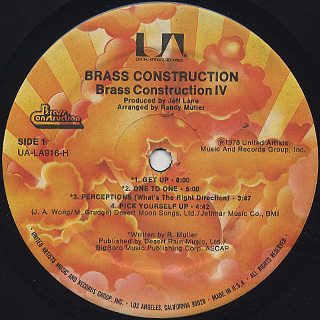 Brass Construction / IV label