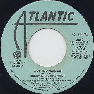 Buddy Miles Regiment / Can You Hold Me