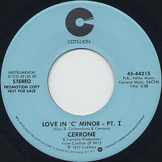 Cerrone / Love In C Minor Pt.1 front