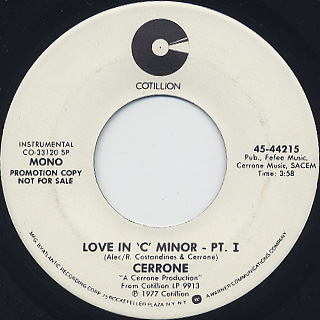 Cerrone / Love In C Minor Pt.1 back