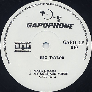 Ebo Taylor / My Love And Music label