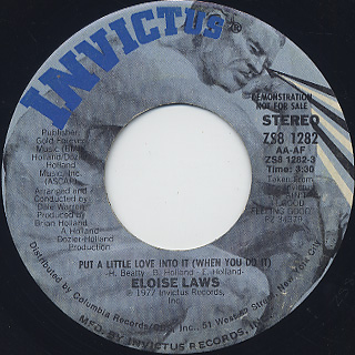 Eloise Laws / Put A Little Love Into It (When You Do It) front