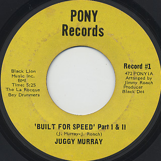 Juggy Murray / 'Built For Speed' Part I & II front