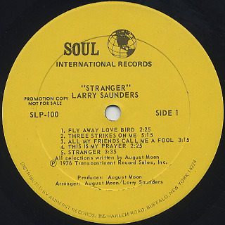 Larry Saunders / The Prophet Of Soul label
