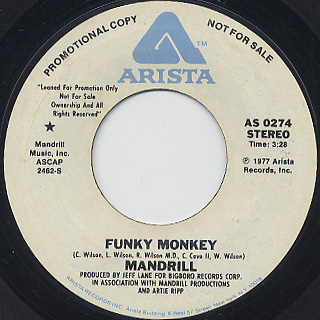 Mandrill / Funky Monkey front