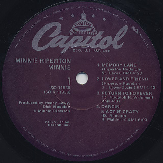 Minni Riperton / Minnie label