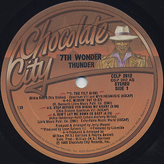 7th Wonder / Thunder label