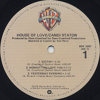 Candi Staton / House Of Love label
