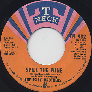 Isley Brothers / Spill The Wine c/w Take Inventory
