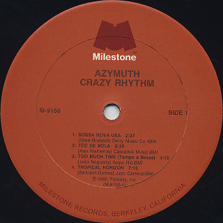 Azymuth / Crazy Rhythm label