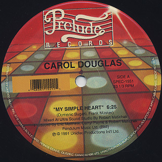 Carol Douglas / My Simple Heart,  Sharon Redd / Love Insurance back