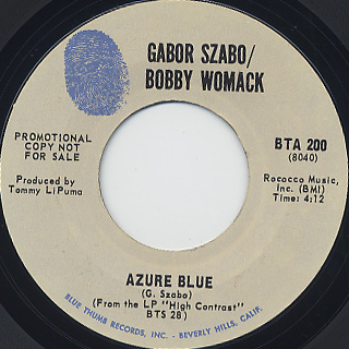 Gabor Szabo / Bobby Womack / Breezin' c/w Azure Rain back