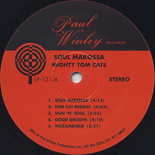 Mighty Tom Cats / Soul Makossa label