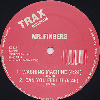 Mr. Fingers / Washing Machine / Can You Feel It front