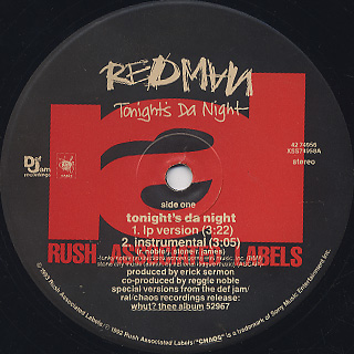 Redman / Tonight's Da Night label