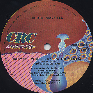 Curtis Mayfield / Baby It's You back