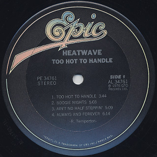 Heatwave / Too Hot To Handle label