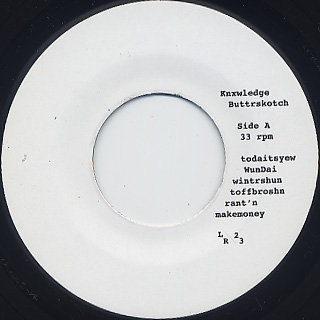 Knxwledge / Buttrskotch label