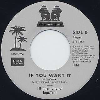 HF International / If You Want It label