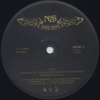 Nas / Street's Disciple (4LP) label