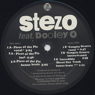 Stezo feat. Dooley O / Piece Of The Pie front